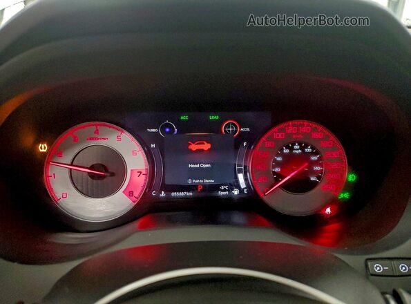 5J8TC2H69LL801569 2020 ACURA RDX White Вид щитка приладів