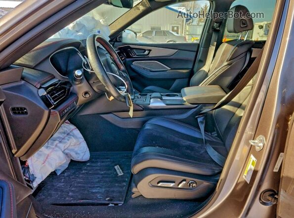 5J8YE1H08PL024863 2023 ACURA MDX Gray Widok wnętrza z przodu