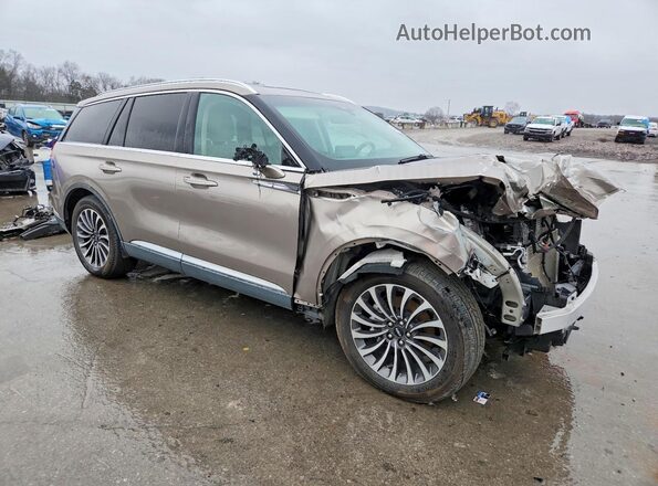 5LM5J7WC5MGL14424 2021 LINCOLN AVIATOR Beige Delantero derecho