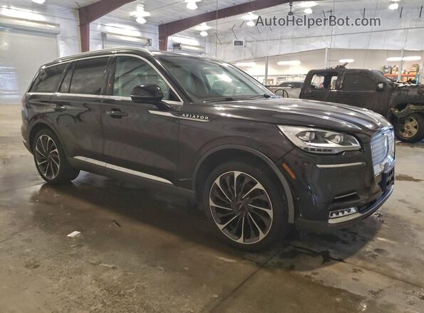 5LM5J7XC4MGL09312 2021 LINCOLN AVIATOR Black Przód prawy
