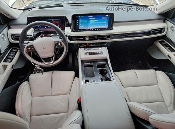 5LM5J7XC8SGL21766 2025 LINCOLN AVIATOR White Вид панелі приладів