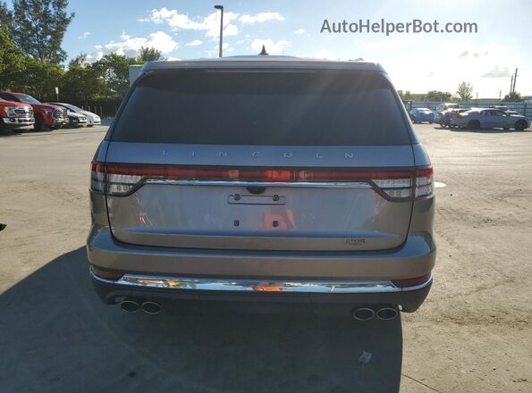 5LM5J7XC9MGL09127 2021 LINCOLN AVIATOR Beige Widok z tyłu