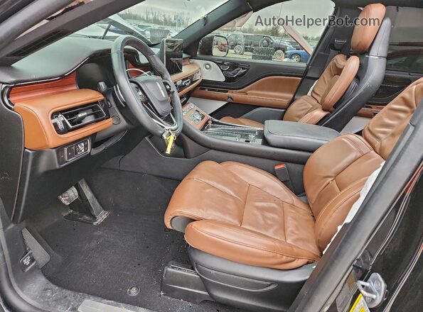 5LM5J7XCXNGL10465 2022 LINCOLN AVIATOR Black Вид салону спереду