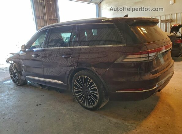 5LM5J9XC2MGL06033 2021 LINCOLN AVIATOR Burgundy Հետևի ձախ