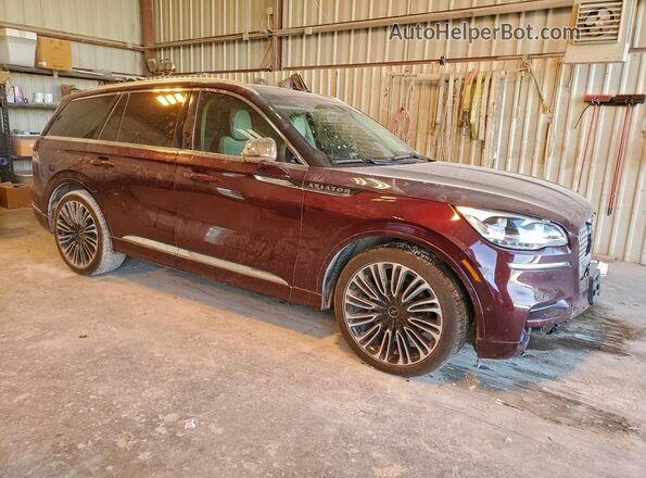 5LM5J9XC2MGL06033 2021 LINCOLN AVIATOR Burgundy Առջևի աջ