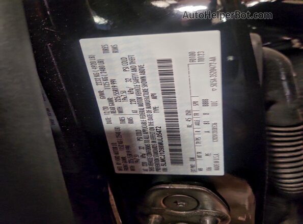 5LMCJ1D98MUL05472 2021 LINCOLN CORSAIR Black Widok naklejki z numerem VIN