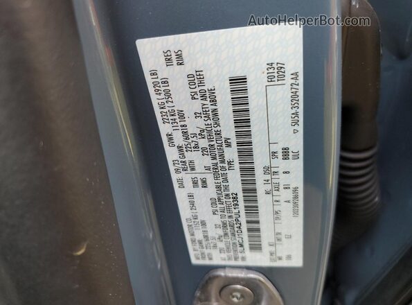 5LMCJ1DA2PUL19382 2023 LINCOLN CORSAIR Gray Vista de la etiqueta del VIN