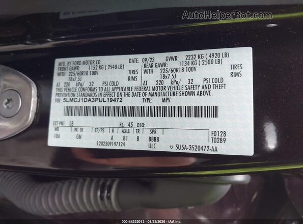 5LMCJ1DA3PUL19472 2023 LINCOLN CORSAIR Purple 