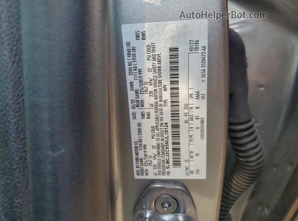 5LMCJ2C95NUL18124 2022 LINCOLN CORSAIR Silver Vista de la etiqueta del VIN