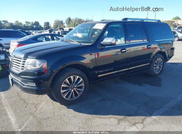 5LMJJ3HT1HEL12966 2017 LINCOLN NAVIGATOR L Black Առջևի ձախ երեք քառորդ տեսարան