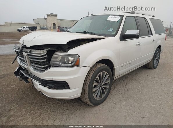 5LMJJ3HT5HEL12954 2017 LINCOLN NAVIGATOR L White Передня ліва чверть