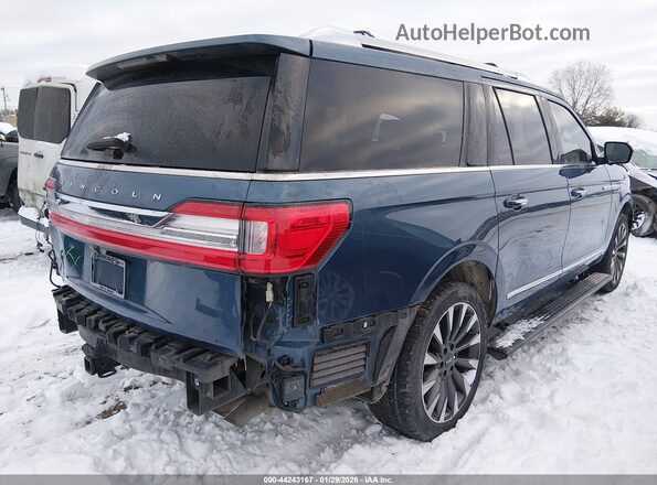 5LMJJ3HT8JEL03221 2018 LINCOLN NAVIGATOR L Синий Задняя правая четверть