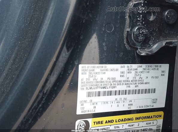 5LMJJ3TT6MEL11281 2021 LINCOLN NAVIGATOR Blue 