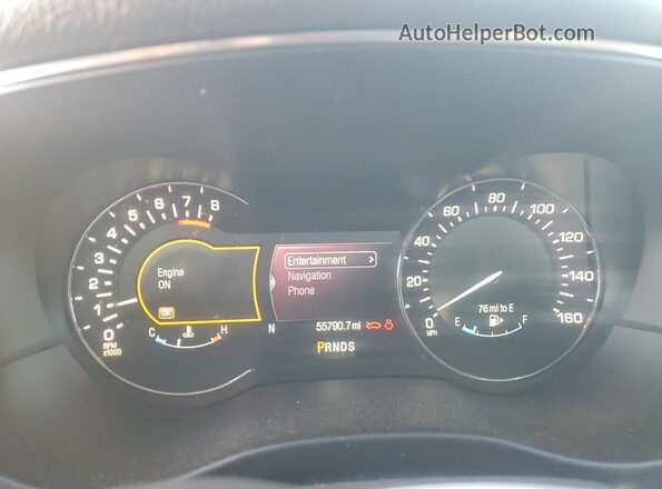 5LMTJ3DH4GUJ28300 2016 LINCOLN MKC Black Widok zestawu wskaźników