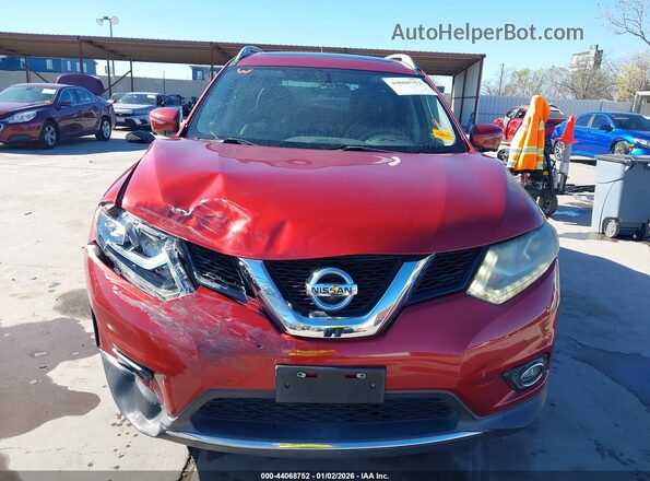 5N1AT2MV2GC759718 2016 NISSAN ROGUE Burgundy Widok zestawu wskaźników