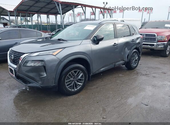 5N1AT3AA0MC710634 2021 NISSAN ROGUE Серый Передняя левая четверть