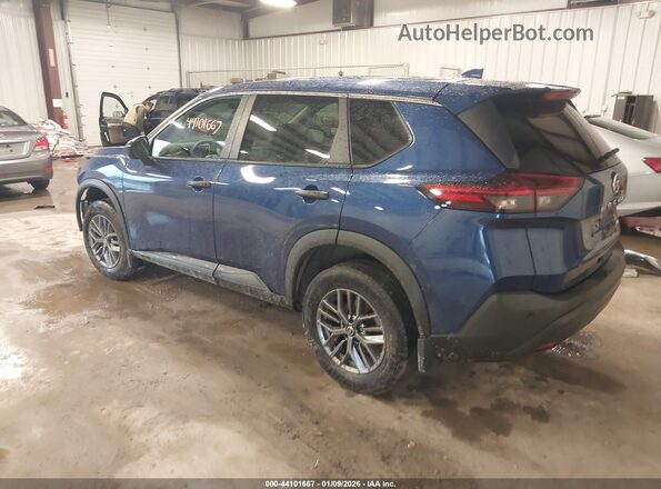 5N1AT3AB2MC813157 2021 NISSAN ROGUE Blue Задня ліва чверть