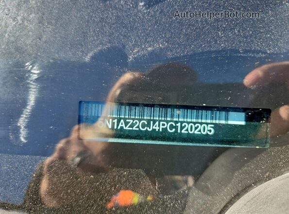 5N1AZ2CJ4PC120205 2023 NISSAN MURANO Silver VIN sticker view