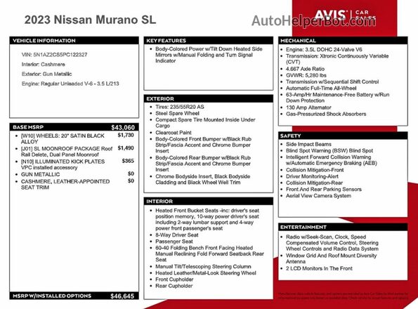 5N1AZ2CS5PC122327 2023 NISSAN MURANO Gray 