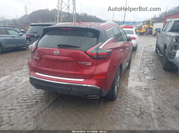 5N1AZ2DS1PC138197 2023 NISSAN MURANO Красный Задняя правая четверть