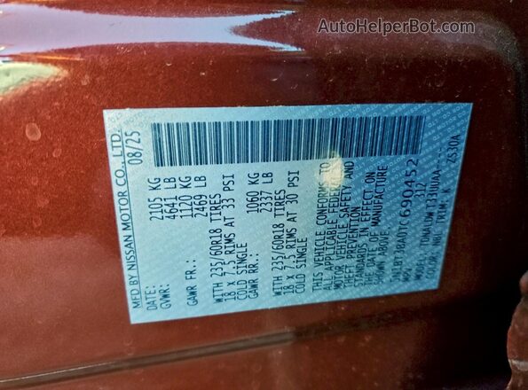 5N1BT3BA0TC690452 2026 NISSAN ROGUE Red 