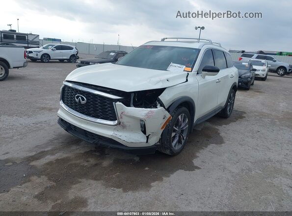 5N1DL1FS0PC350191 2023 INFINITI QX60 White Առջևի ձախ երեք քառորդ տեսարան