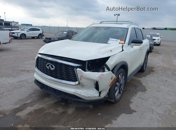 5N1DL1FS0PC350191 2023 INFINITI QX60 White Դիմացի տեսք