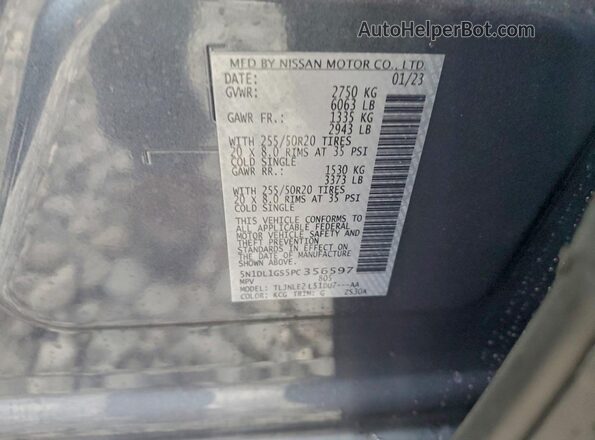 5N1DL1GS5PC356597 2023 INFINITI QX60 Blue 360 interior view