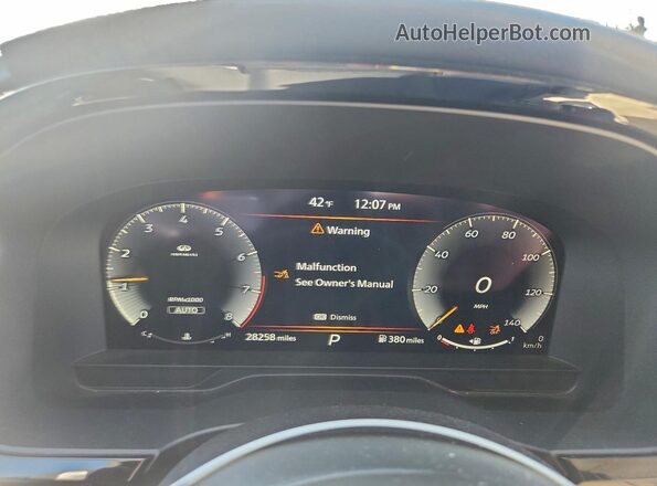 5N1DL1GSXPC369300 2023 INFINITI QX60 Gray ხელსაწყოთა პანელის ხედი