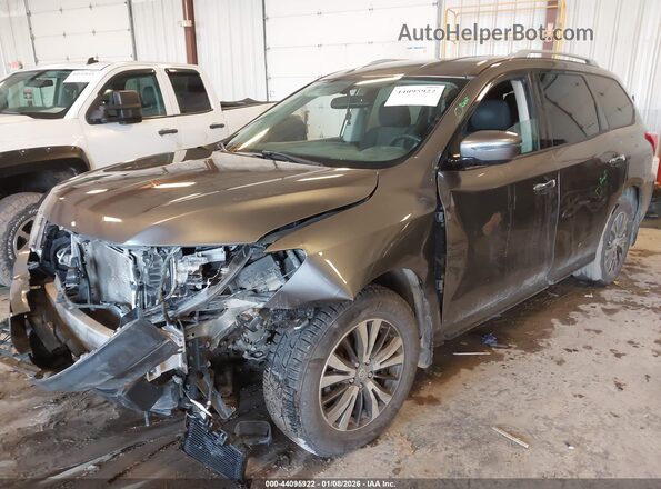 5N1DR2MM0HC693805 2017 NISSAN PATHFINDER Gray Առջևի ձախ երեք քառորդ տեսարան