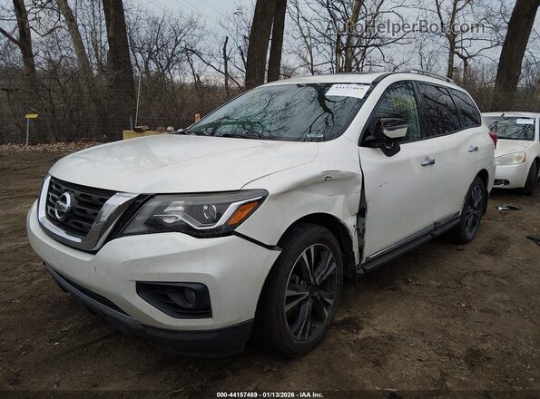 5N1DR2MM8HC635344 2017 NISSAN PATHFINDER White Առջևի ձախ երեք քառորդ տեսարան