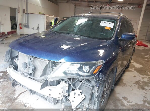 5N1DR2MN0JC614003 2018 NISSAN PATHFINDER Blue Առջևի ձախ երեք քառորդ տեսարան