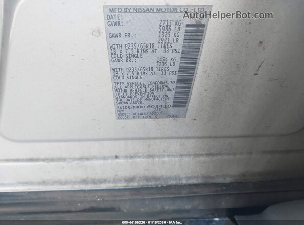 5N1DR2MN0KC603410 2019 NISSAN PATHFINDER Silver Вид підкапотного простору