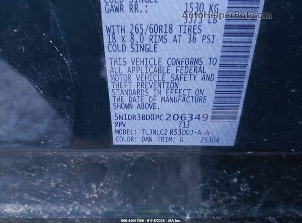 5N1DR3BD0PC206349 2023 NISSAN PATHFINDER Green Widok komory silnika