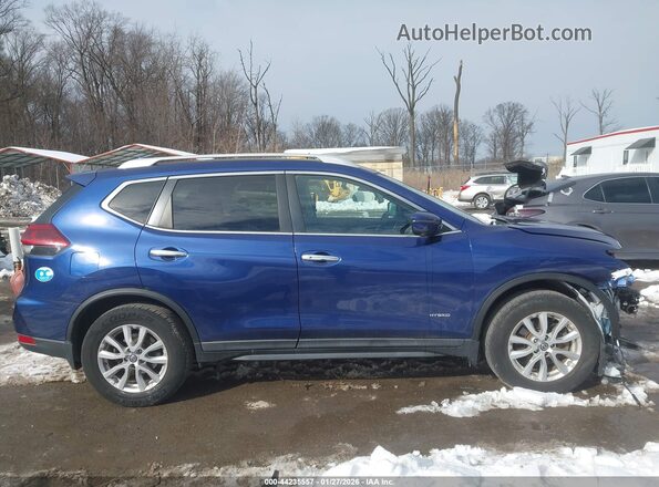 5N1ET2MV3KC715544 2019 NISSAN ROGUE HYBRID Blue უკანა სალონის ხედი