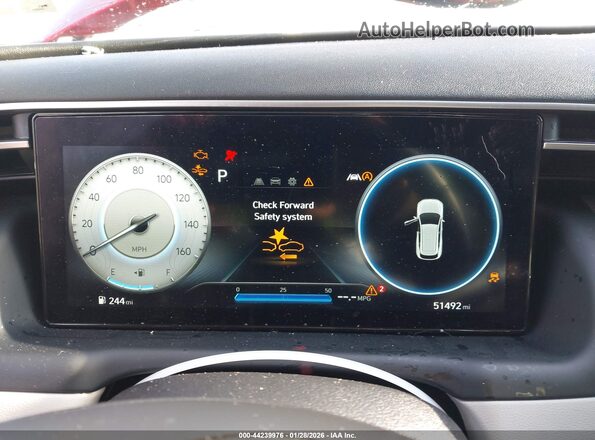 5NMJFCAE3NH064118 2022 HYUNDAI TUCSON Red უკანა სავარძლების ხედი