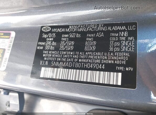 5NMMADTB0TH049044 2026 GENESIS GV70 Gray Engine compartment view