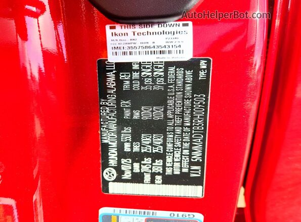 5NMMADTB3RH009503 2024 GENESIS GV70 Red 