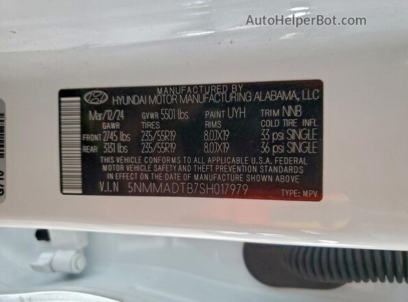 5NMMADTB7SH017979 2025 GENESIS GV70 White 