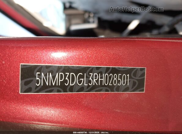 5NMP3DGL3RH028501 2024 HYUNDAI SANTA FE Maroon Շարժիչի բաժամունքի տեսք