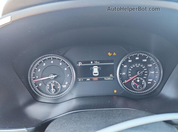 5NMS14AJ4MH360544 2021 HYUNDAI SANTA Blue Instrument cluster view