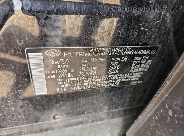 5NMS24AJ3PH645639 2023 HYUNDAI SANTA Black 