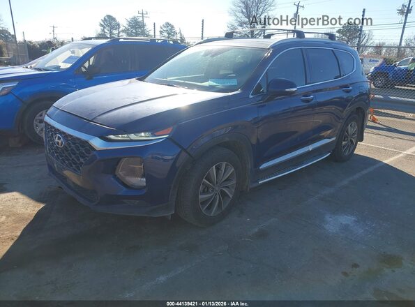 5NMS33ADXLH266827 2020 HYUNDAI SANTA FE Blue Передня ліва чверть