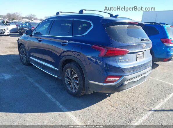 5NMS33ADXLH266827 2020 HYUNDAI SANTA FE Blue Задня ліва чверть
