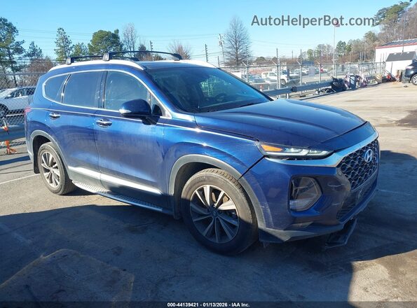 5NMS33ADXLH266827 2020 HYUNDAI SANTA FE Blue Вид задньої частини салону