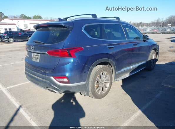 5NMS33ADXLH266827 2020 HYUNDAI SANTA FE Blue Задня права чверть
