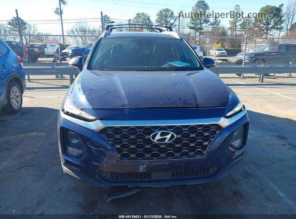 5NMS33ADXLH266827 2020 HYUNDAI SANTA FE Blue Вид щитка приладів