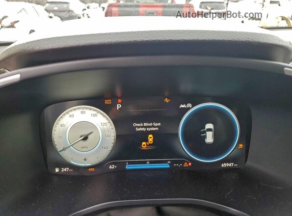 5NMS34AJ7NH401003 2022 HYUNDAI SANTA White Вид щитка приладів