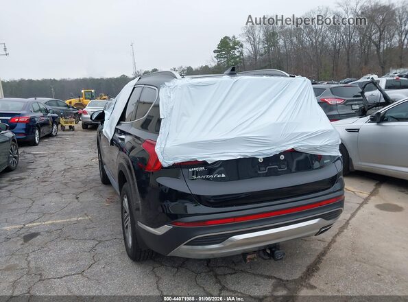 5NMS3DAJ9NH445889 2022 HYUNDAI SANTA FE Black Trasero izquierdo