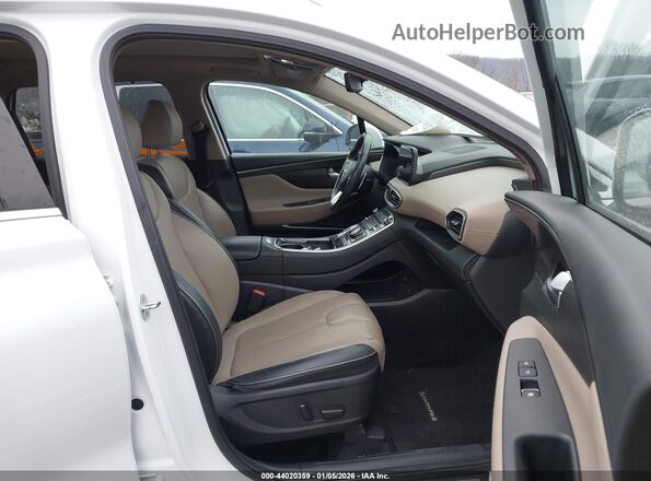 5NMS4DAL1MH342138 2021 HYUNDAI SANTA FE White Vista interior delantera